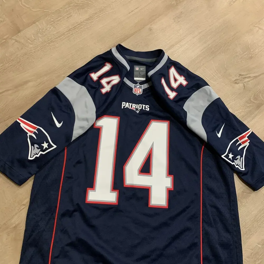 Nike NFL New England Patriots Brandin Cooks #14 Jersey Men's Large L Navy Blue